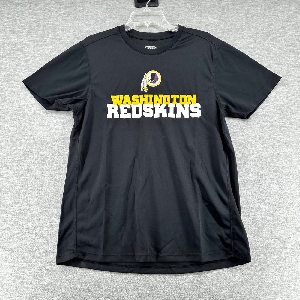 Washington Redskins DTS T-Shirt Mens Medium Black Performance Short Sleeve